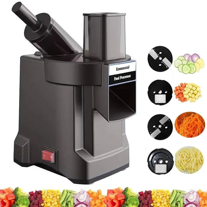 220V Vegetable Chopper  Multifunctional Electric Cutting Machine Carrot Potato Cutter Slice Shred Diced Food Processor