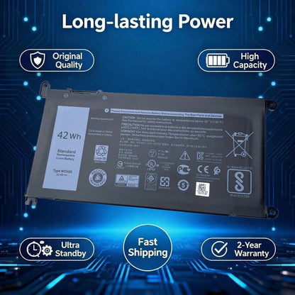 New WDX0R 42Wh Laptop Battery For Dell Inspiron 13 14 5368 5567 7560 5767 7472 7460 7368 7378 5565 Latitude 3488 3580 WDXOR