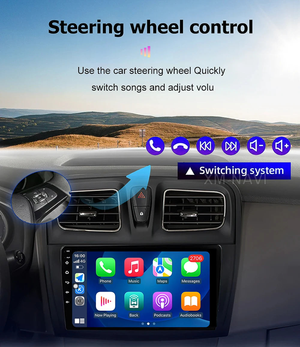 Car Radio Multimedia Video Player GPS Navigation QLED Touch Screen For Lada Niva 2021 - 2023 Android 16 Auto Wireless Carplay