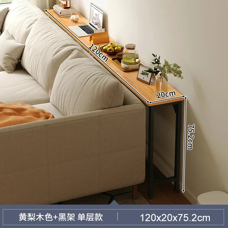 Multi-functional Living Room Long Partition Rack Bed Tail Storage Table Rear Sofa Gap Narrow Side Table Space-Saving Furniture