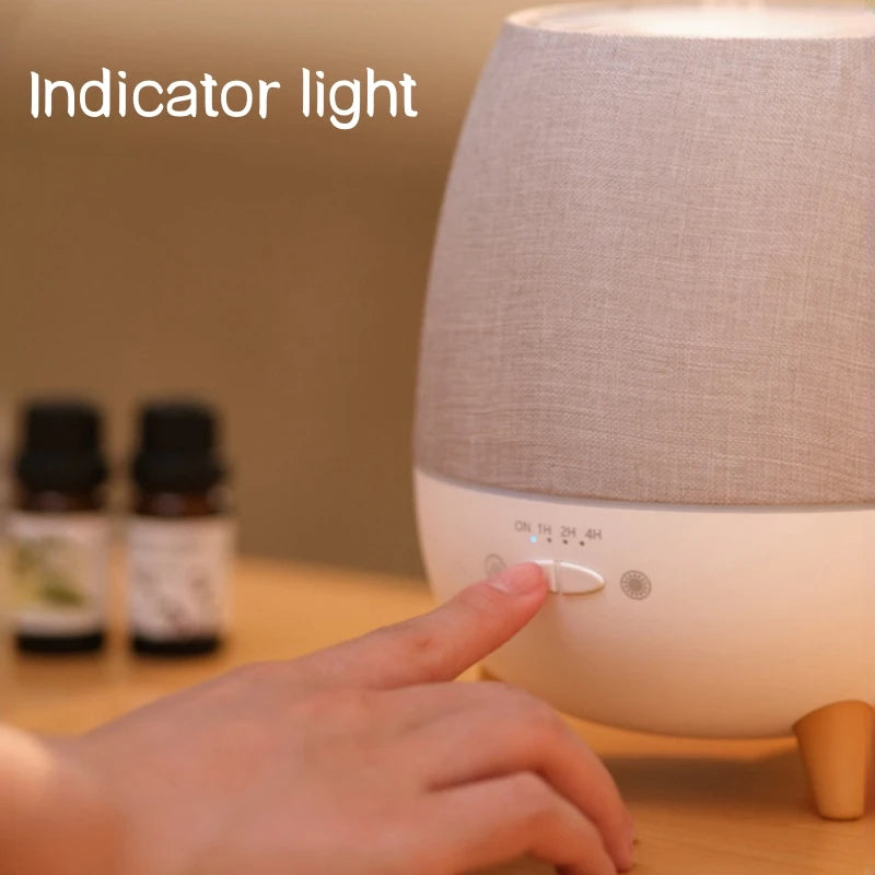 Elektrischer Aroma-Luftbefeuchter (300 ml) mit Fernbedienung, Ultraschall-Nebel und Nachtlicht