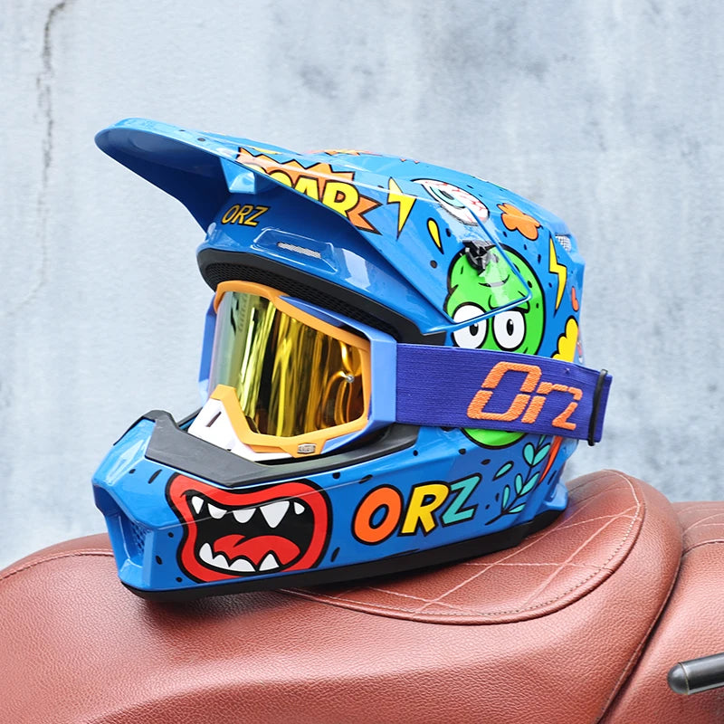 903-Motorcycle off-road helmet, fully covered electric vehicle, pulling full helmet, mountain downhill, all season