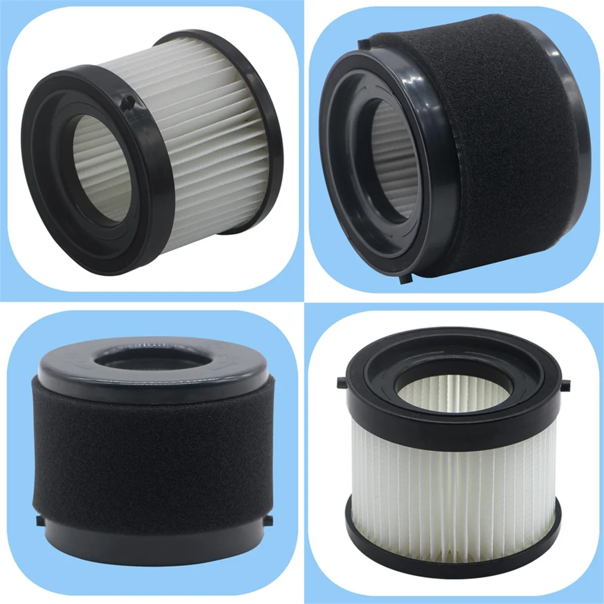 A74G-49-90-0160, 49-90-1951 Filters for Milwaukee Compact Vacuum 0882-20 M18, 2 Pack HEPA Filters and 4 Pack Foam Filters