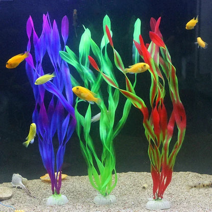 Plastic Aquarium Plants Fish Tank Decorations Artificial Seaweed Water Grass Underwater Plants for Aquarium Ornament