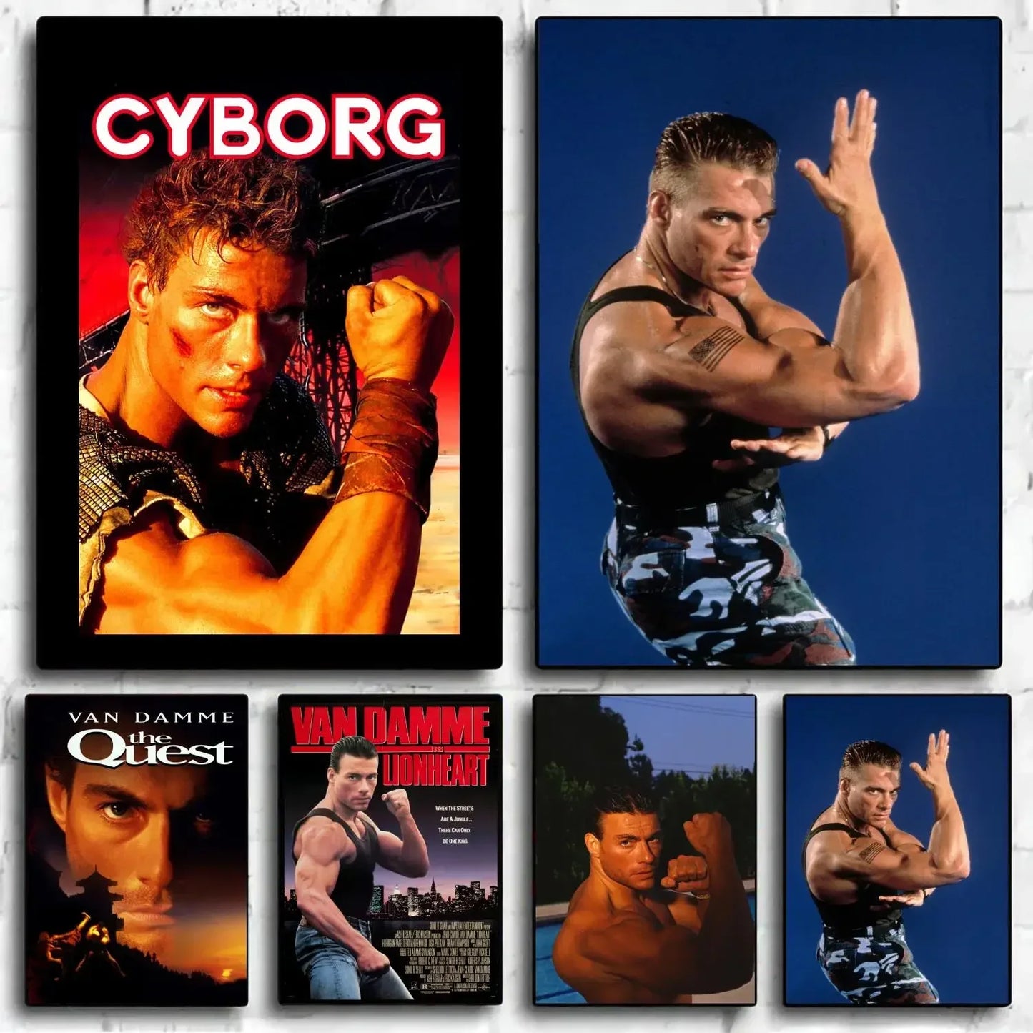Van Damme Poster Canvas Painting Wall Art for Picture Coffee House Bar Living Room Bedroom Restaurant Home Wall Decor