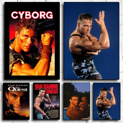 Van Damme Poster Canvas Painting Wall Art for Picture Coffee House Bar Living Room Bedroom Restaurant Home Wall Decor