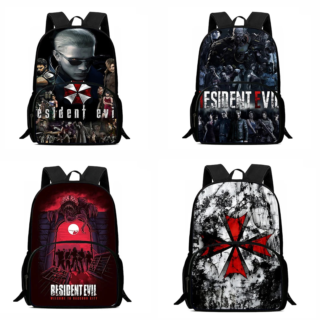 Backpacks Movie Residents Evil Boys and Girls Student Birthday Gift Child School Bags Large Capacity Camping Durable Rucksack