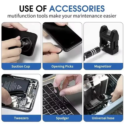 115-in-1 Precision Screwdriver Kit, Includes Magnetic Tips, Ideal for Electronics and Laptop Repairs, Professional Nut Driver