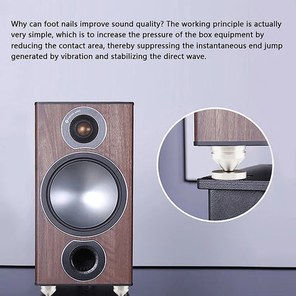 1 Set Of Audio Stand Speaker Tip Vertical Foot Audio Speaker Repair Parts Rotary Stand Shock Absorber Nail And Pad Accessory