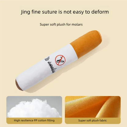 Pet Funny Toys Cigar Big Smoke Plush Sound Squeak Fake Cigarettes Toys Dog Chew Molar Interactive Game Bite Resistant Pet Toy