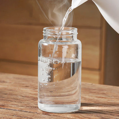 High Borosilicate Glass With Lids Storage Tank Acacia Wood Miscellaneous Grain Sealed Can Storage Pots Split Bottle Spice Jars