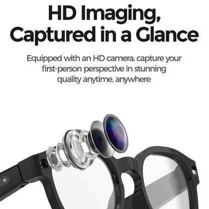Lenovo 4K AI Smart Glasses with Camera Anti-Shake Video Recording & WiFi Transmission Real-Time Translation Smart Glasses