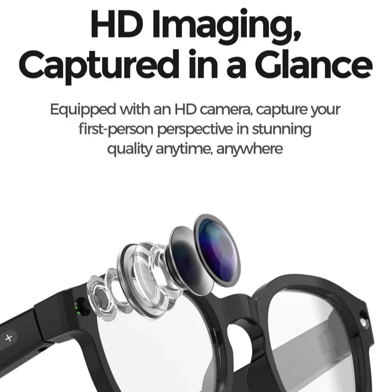 Lenovo 4K AI Smart Glasses with Camera Anti-Shake Video Recording & WiFi Transmission Real-Time Translation Smart Glasses