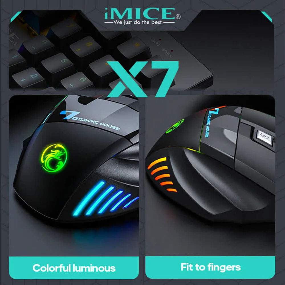USB Wired Gaming Mouse Generation Ergonomic Gaming Mouse 4keys 2400DPI Mouse RGB backlit High-Precision Optical Sensor Mouse