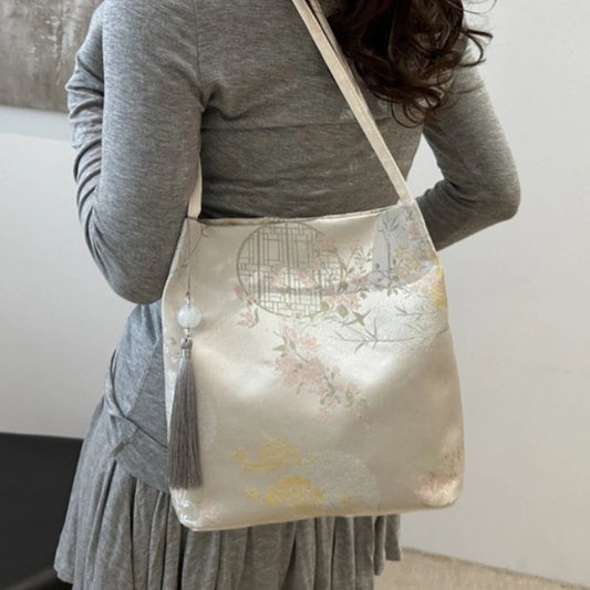 Women's Shoulder Bags New Chinese Style Temperament Elegant Advanced Retro Tote Bag Fashion Large Capacity All-match Handbags