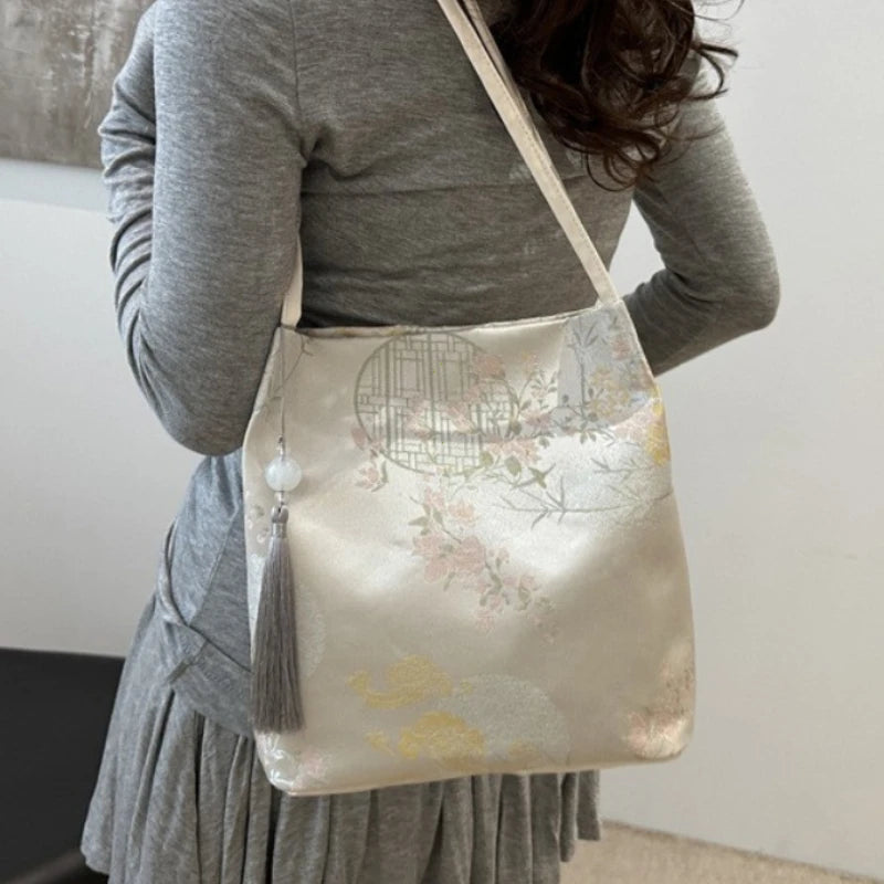 Women's Shoulder Bags New Chinese Style Temperament Elegant Advanced Retro Tote Bag Fashion Large Capacity All-match Handbags