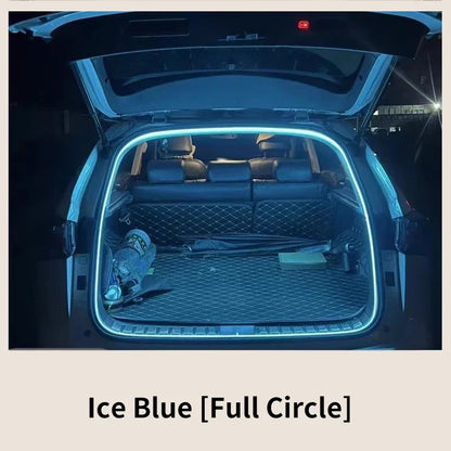Car high brightness trunk lighting ambient light interior decoration LED wiring free automatic sensing tailgate light strip
