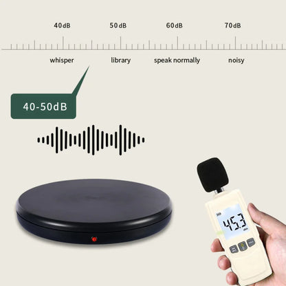 45CM/17.7in Motorized Rotating Display Stand Display Base 360°Rotatable Electric Potography Turntable for Products Display Live