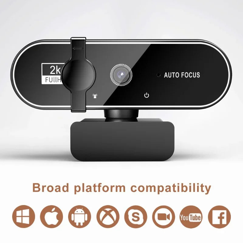 Lenovo 4k Hd Mini Webcam With Microphone Full Hd 2k Webcam Autofocus Usb Webcam For Auto Focus Pc Laptop Video Shooting Camera