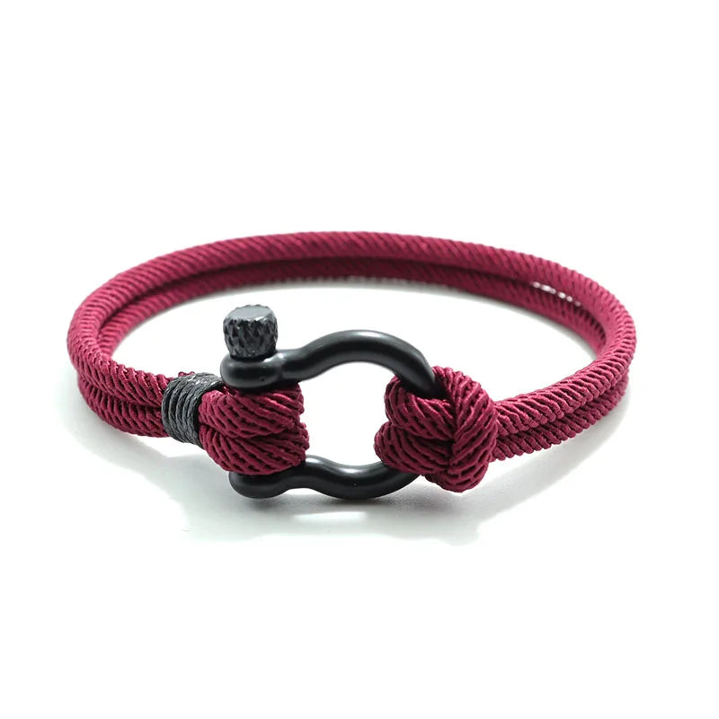 Noter Unique Outdoor Mountaineering String Bracelet For Men High Quality 4mm Cord Chain Wrap Braslet Leisure Wrist Accessories