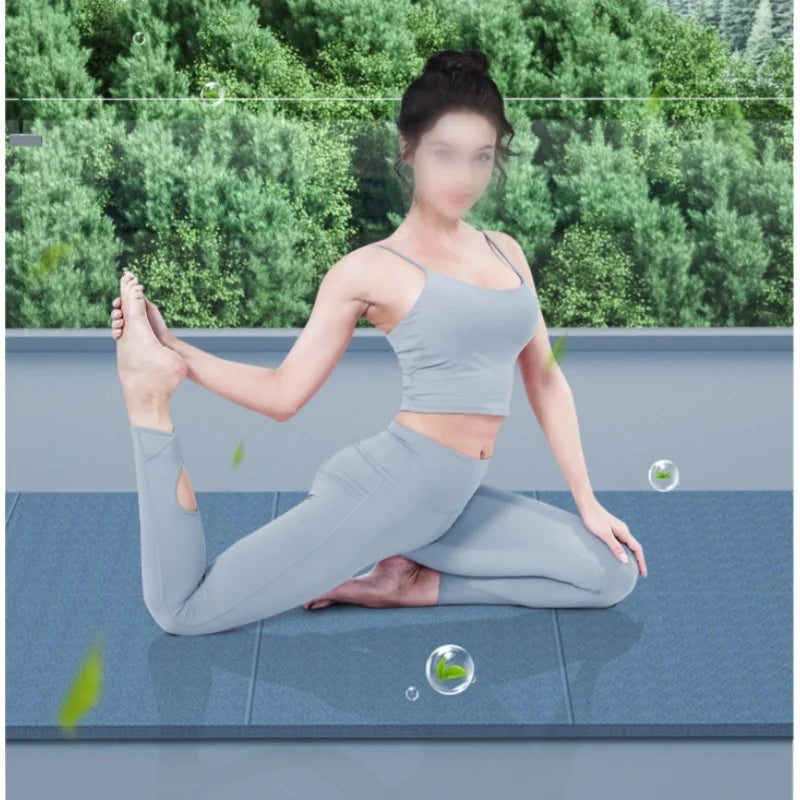Foldable Yoga Mat Portable Thickened Fitness Mat For Pilates And Floor Exercises Double-sided Non-slip Nap Mat