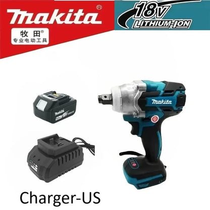 Makita  Rechargeable Tool  DTW600  High Torque Brushless Electric Wrench Impact Wrench Cordless Auto Repair Power Tools