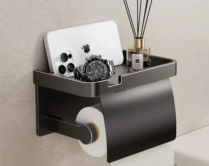 Cream White Toilet Tissue Box Wall Mounted Non Perforated Toilet Bathroom Toilet Paper Box Roll Paper Toilet Paper Storage Rack