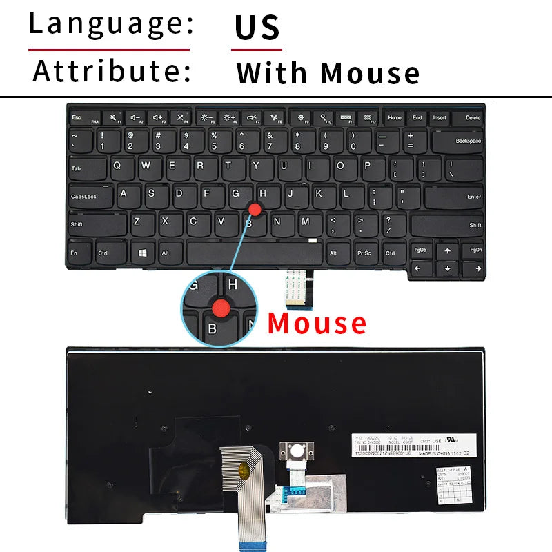 100%New US/Russian for Lenovo Thinkpad T440 T440S T431S T440P T450 T450S T460 E431 E440 L440 L450 L460 L470 Laptop Keyboard