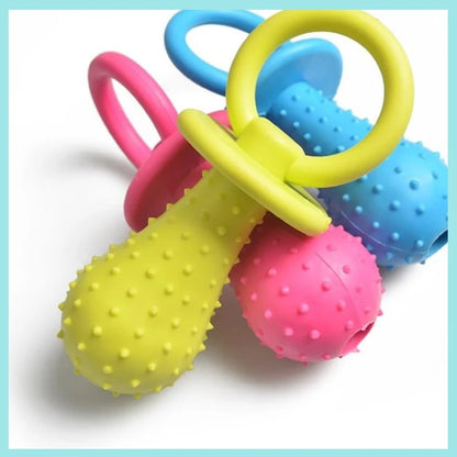 Pet Rubber Pacifier Dog Toy Interactive Rubber Soother Pet Dog Cat Puppy Elasticity Teeth Dog Chew Toys Tooth Cleaning Toy B2