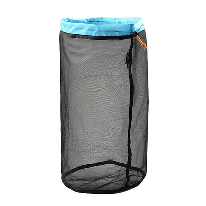 S/M/L/XL/XXL Ultralight Nylon Mesh Bags Sleeping Bag Ditty Sacks Drawstring Storage Bag for Travelling Hiking Camping Outdoor