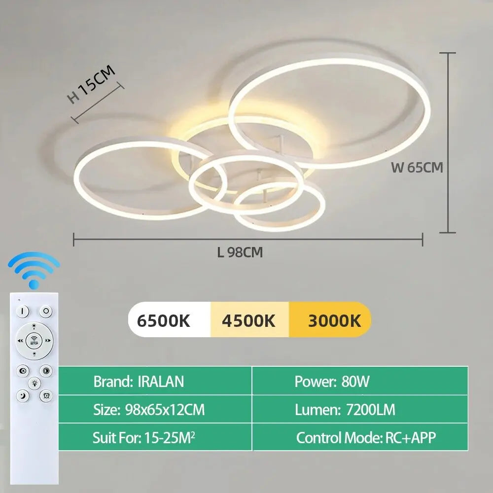 LED Ceiling Chandelier Lighting For Home Living Study Room Bedroom Dimmable Ceiling Lamp Indoor Lighting Decoration Lamps