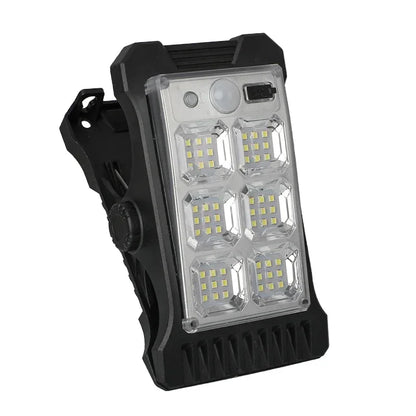 LED Solar Garden Lights Outdoor Solar Clip Light Motion Sensor Camping Lamp with 3 Mode Waterproof Fence Street Landscape