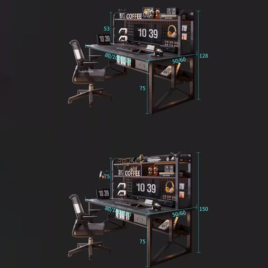 Storage Desktop Gaming Table European Wooden Computer Desks Home Office Furniture Student Writing Desk Integrated Desk Bookshelf