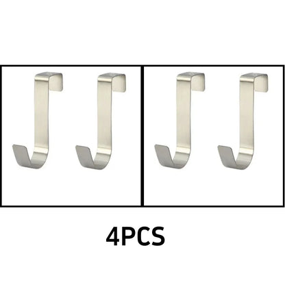 S-Shaped Metal Hook Cabinet Door Hanging Rack Gadgets Holders Desk Shelves Kitchen Utensils Storage Organizer Bathroom Accessori