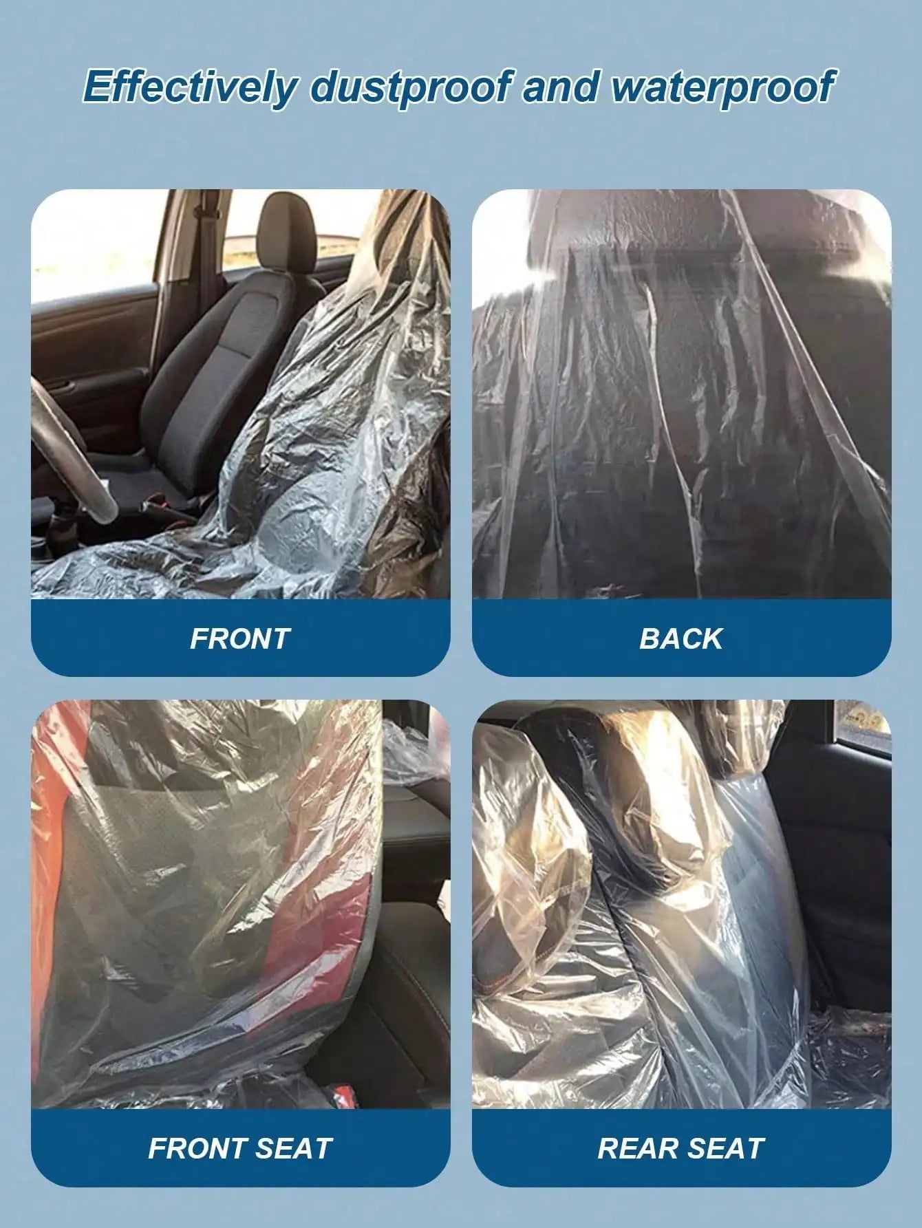 100Pcs Disposable Car Seat Covers — a "convenient shield" for multi-scenario protection, preventing car seats from stains.
