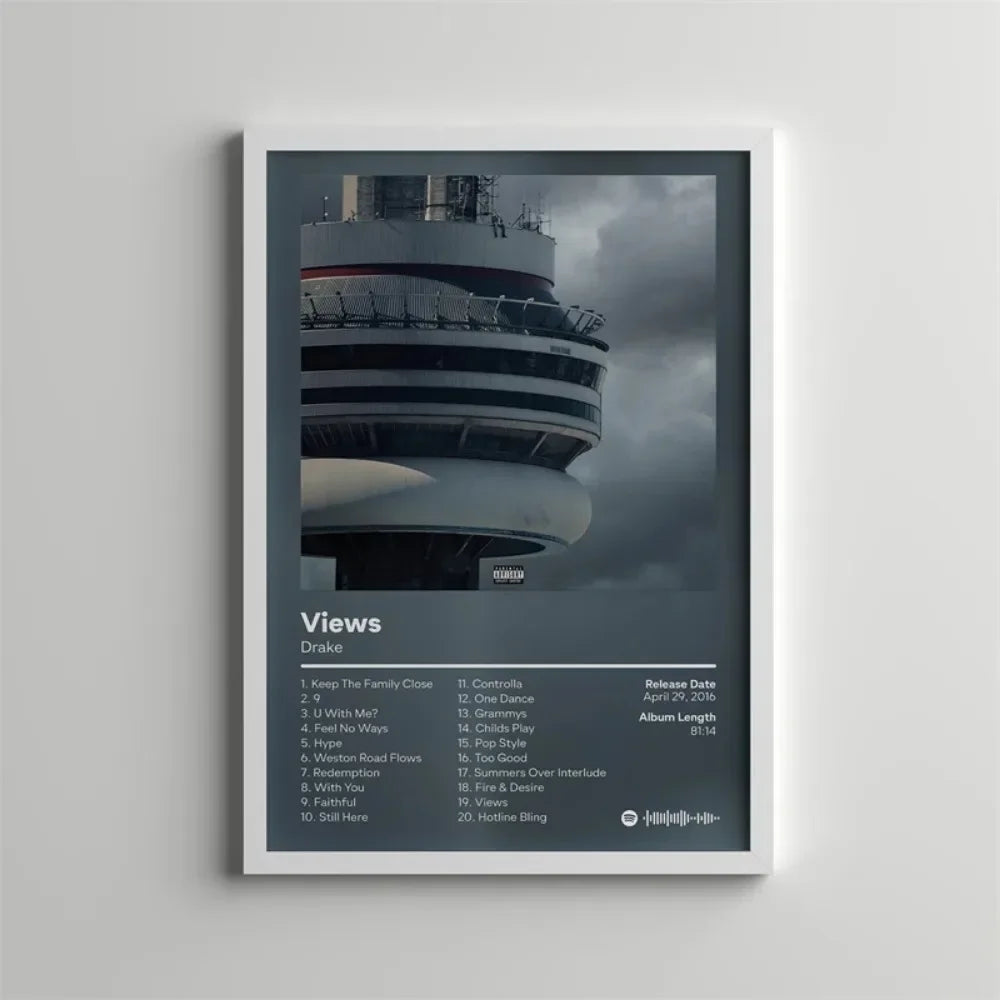 Canvas Painting Wall Decor Drake Pop Rap Music Album Cover Poster Aesthetic Rapper Hip Hop Rock Nothing Was The Same Her Loss
