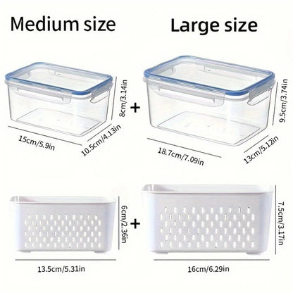4pcs/set Storage Container, Multifunctional Leak Proof Food Storage Box  food storage containers  containers for kitchen