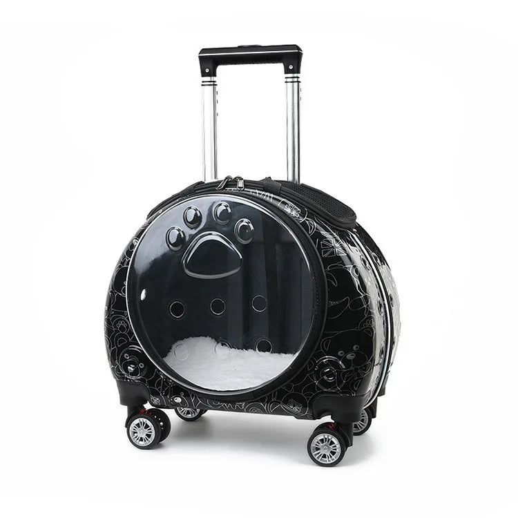 Small Pet Trolley Clear Shoulder Cat Bag Pack Breathable Crate for Journey Outside Portable Pet Products Supplies Carriers