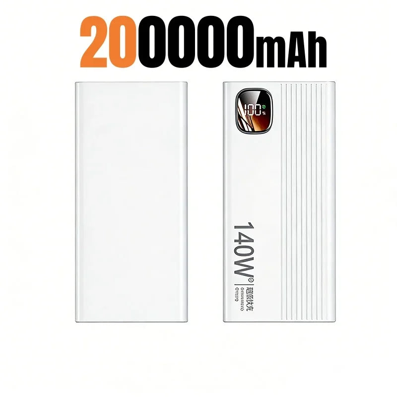 Lenovo 140W 500000mAh Power Bank Super Fast Charging Large Capacity Intelligent Digital Display Power Bank For IPhone For Xiaomi