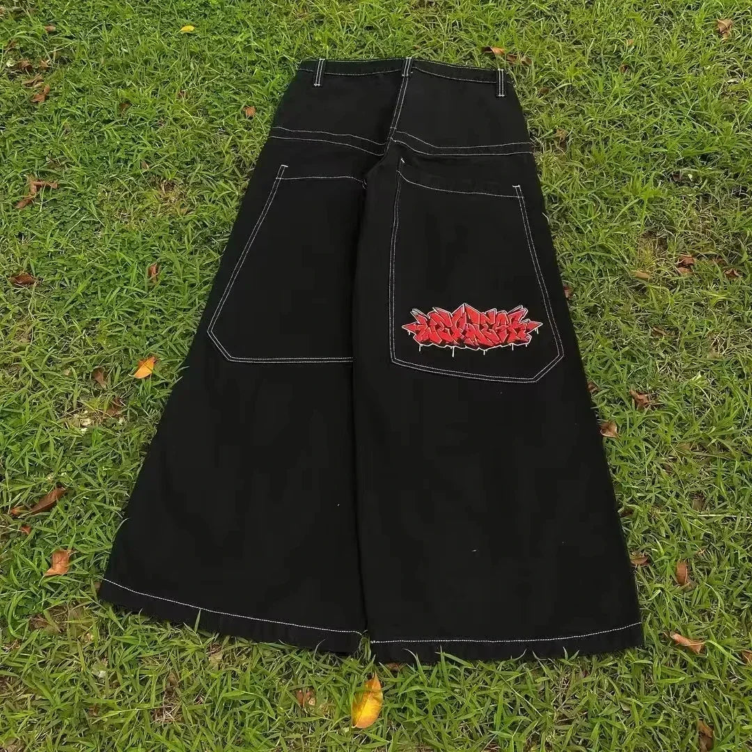 Street Y2K New Fashion Trend Clearance Spot Special Straight Jeans Women Harajuku Hip Hop Oversized Wide-leg Pants Unisex Jeans