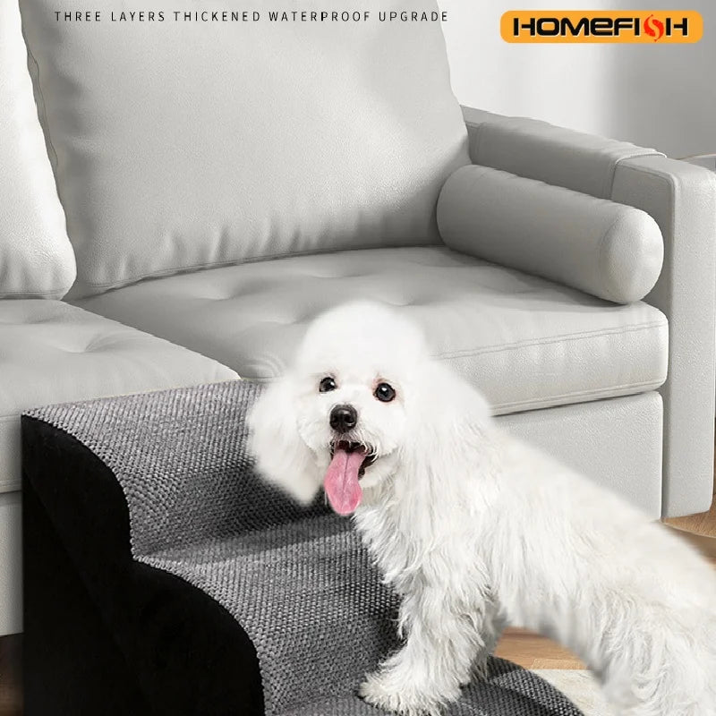 Pet 2/3 Step Dog Stair Cat Pet Ramp Ladder Washable Non Slip Removable Memory Foam Pet Products Ramp for Dog Pet Stairs for Dogs