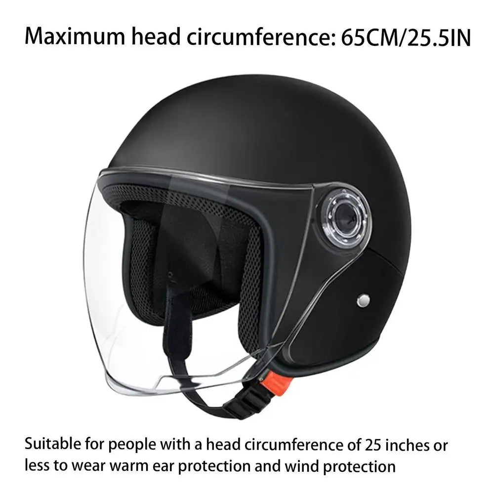 Helmet For Motorcycle Motorcycle Half Face Helmet Protective Gear With Visor For Women Men Adventure Outdoor Riding Scooter