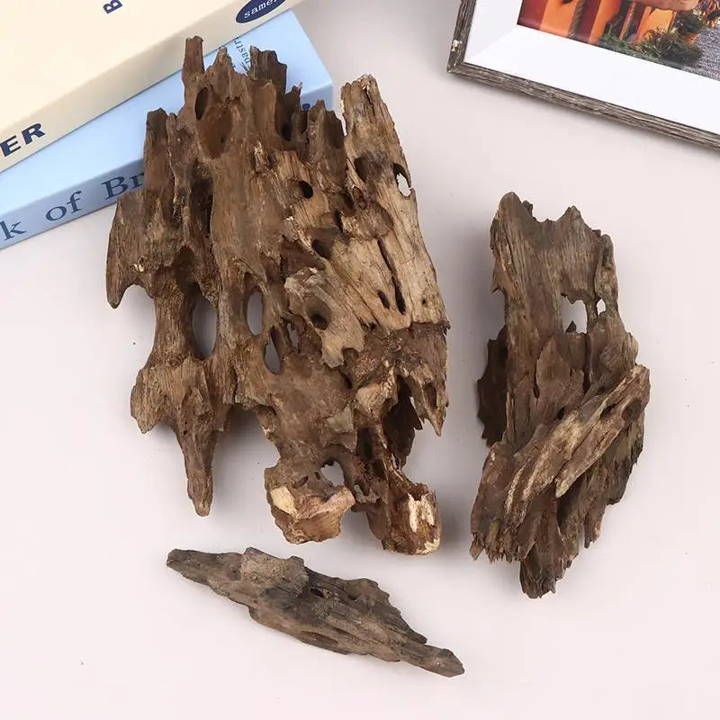 New Wood Aquarium Decor, Driftwood Water Feature Ornamental Accessories For Fish Tanks With Natural Holes Suitable For Shrimp