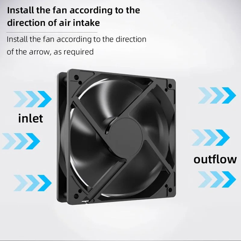 TEUCER PSU Cooling Fan 120x120x25mm 12v 2pin High speed cooling fan for chassis power supply