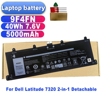 High quality 9F4FN 5000mAh 40Wh 7.6V Laptop Battery for Dell Latitude 7320 2-in-1 Detachable