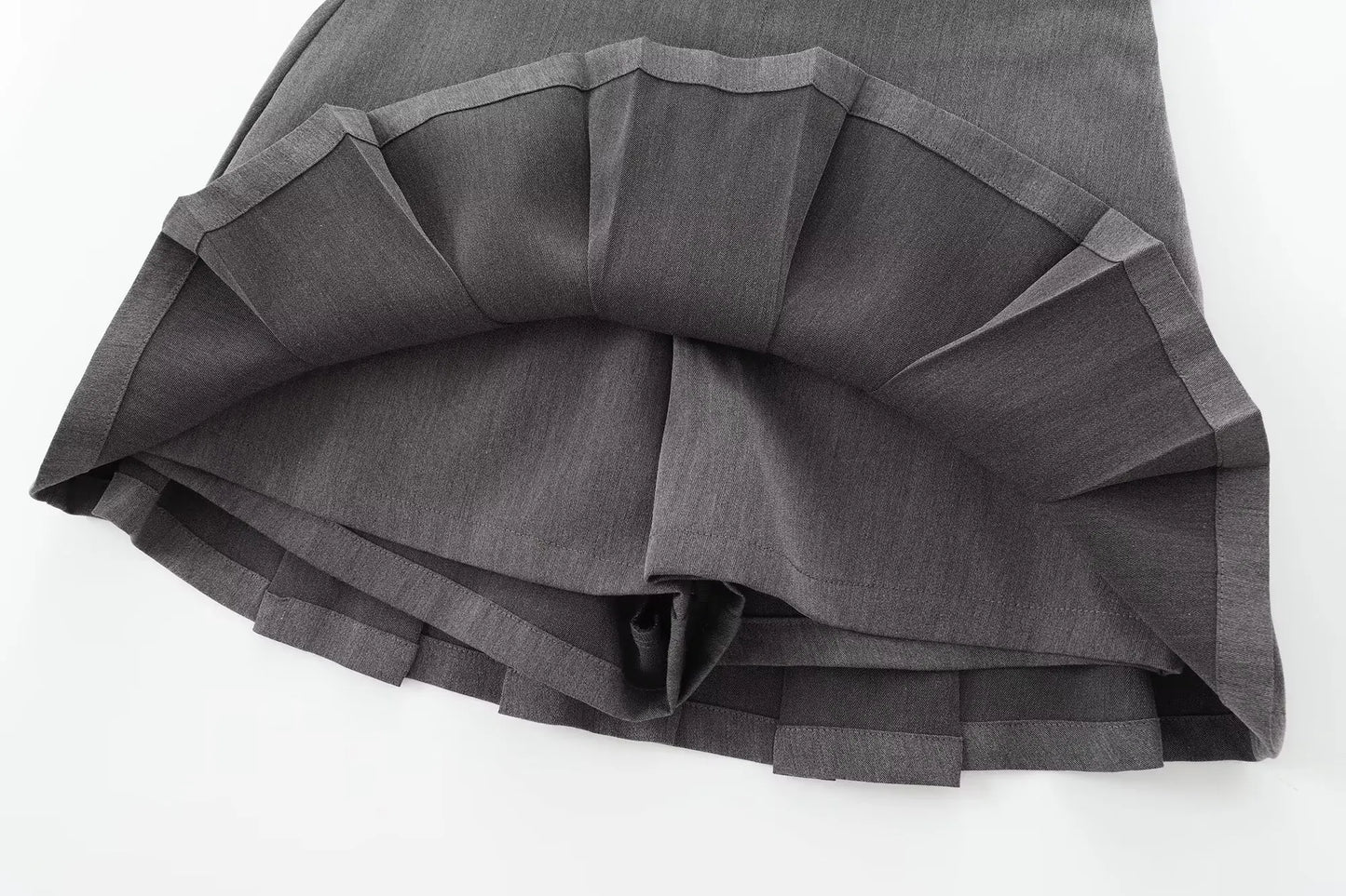 KONDALA Romantic High Waist Mini Skirts Women's Wide Pleated Elastic Waist Skirt with Safety Pants 2025 Casual Versatile Skirt