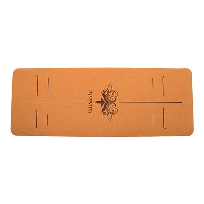 Natural Cork TPE Yoga Mat Non Slip Eco Friendly 183x61cm Thick 10mm Cushion for Home Fitness Pilates Workout