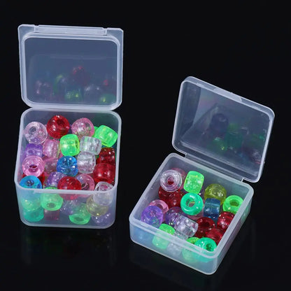 1Pcs Plastic Transparent Storage Box Small Items Sundries Jewelry Organizer Case Beads Container Pill Chip Box Tools Accessories