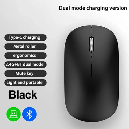 Lenovo Wireless Mouse Type-C Charging Portable Office Silent Click Ergonomic Universal Laptop Lightweight Office Game No-Noise
