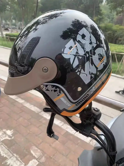 Electric Vehicle Motorcycle Warm Half Helmet, Certified Windproof, Unisex Four-season Safety Helmet